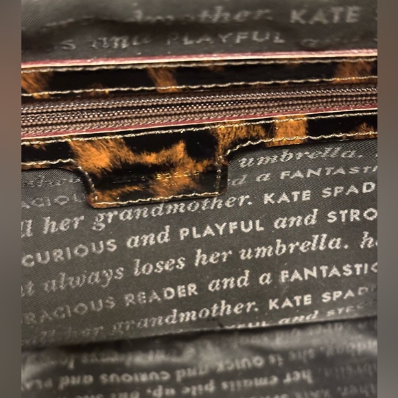 Kate spade glossy leopard print satchel - EUC - Picture 5 of 10